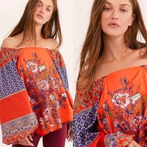 🌺🎉HP🎉🌺 NWT Free People Positano Floral Print Blouse